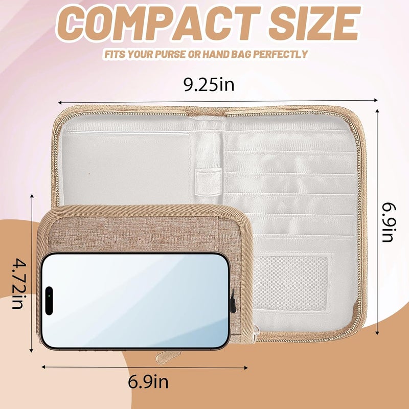 EPIMA Passport Holder for Travel Essentials, RFID Blocking Protector Passport Wallets, Passport Document Organizer Case for Travel Must Have, Passport Book for Women, Couple, Family Cards, Tickets, ID, Cash - Image 4